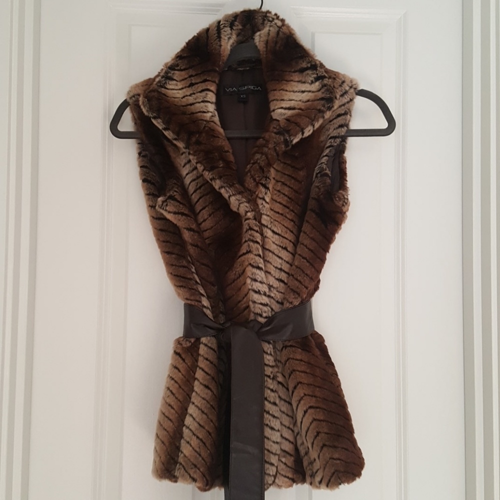 Via Spiga faux fur vest